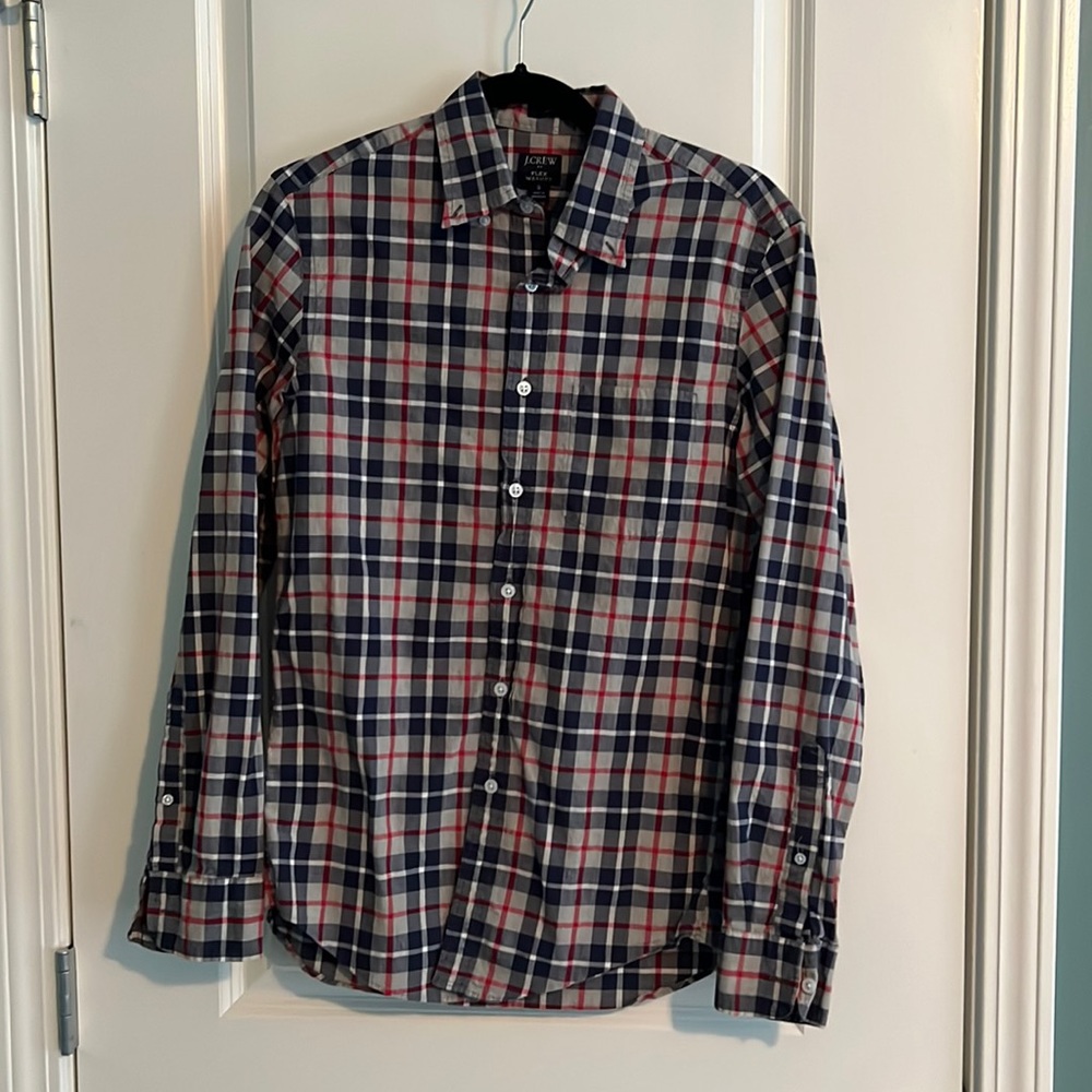 J. Crew Factory Men's Slim Fit Flex Washed Button Down Shirt Size Small